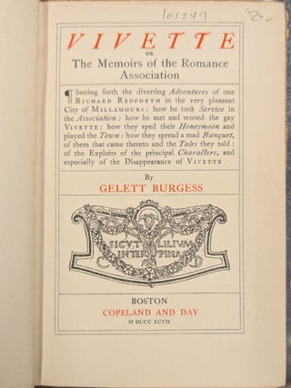Vivette, or, The Memoirs of the Romance Association
