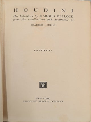 Houdini, His Life Story