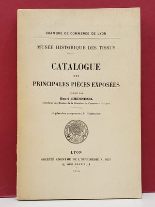 Catalogue des Principales Pieces Exposees