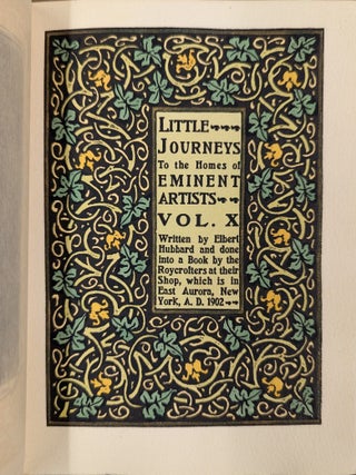 Little Journeys to the Homes of Eminent Artists, Book I
