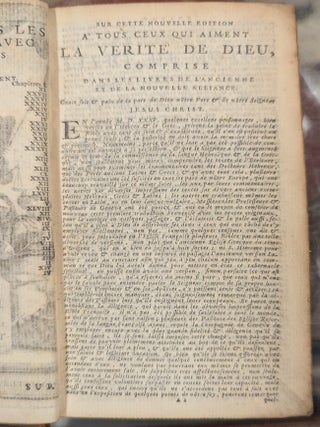 La Sainte Bible qui contient l'Ancien et la Nouveau Testament