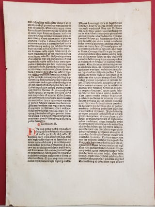Item #117197 Medieval Latin Bible Incunable Leaf from the Book of Esther