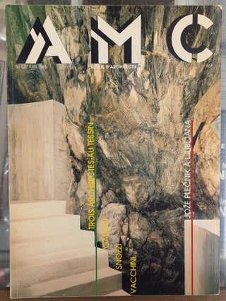 Item #117837 AMC Revue d'Architecture 12, Juin 1986: Trois Architectes au Tessin - Galfetti,...