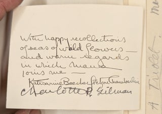 The Living of Charlotte Perkins Gilman, An Autobiography w/handwritten poem