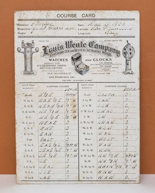 Item #162c Course Card. Louis Weule Company