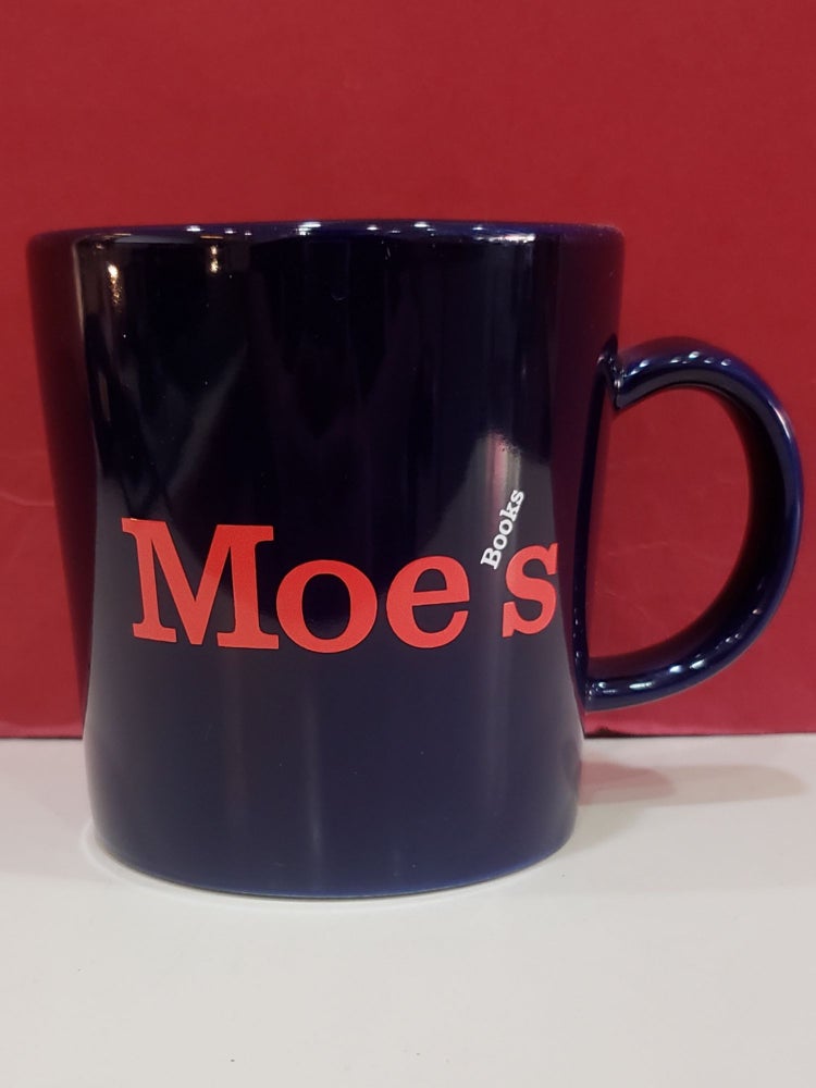 Item #200213 Moe's Ceramic Mug (Blue). Moe's Books.