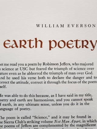 Earth Poetry (Expanded Version Fine Press)