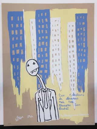 Item #2029b Rubbergloves Denton Venue Poster. Misplaced Semicolon Rubbergloves Denton