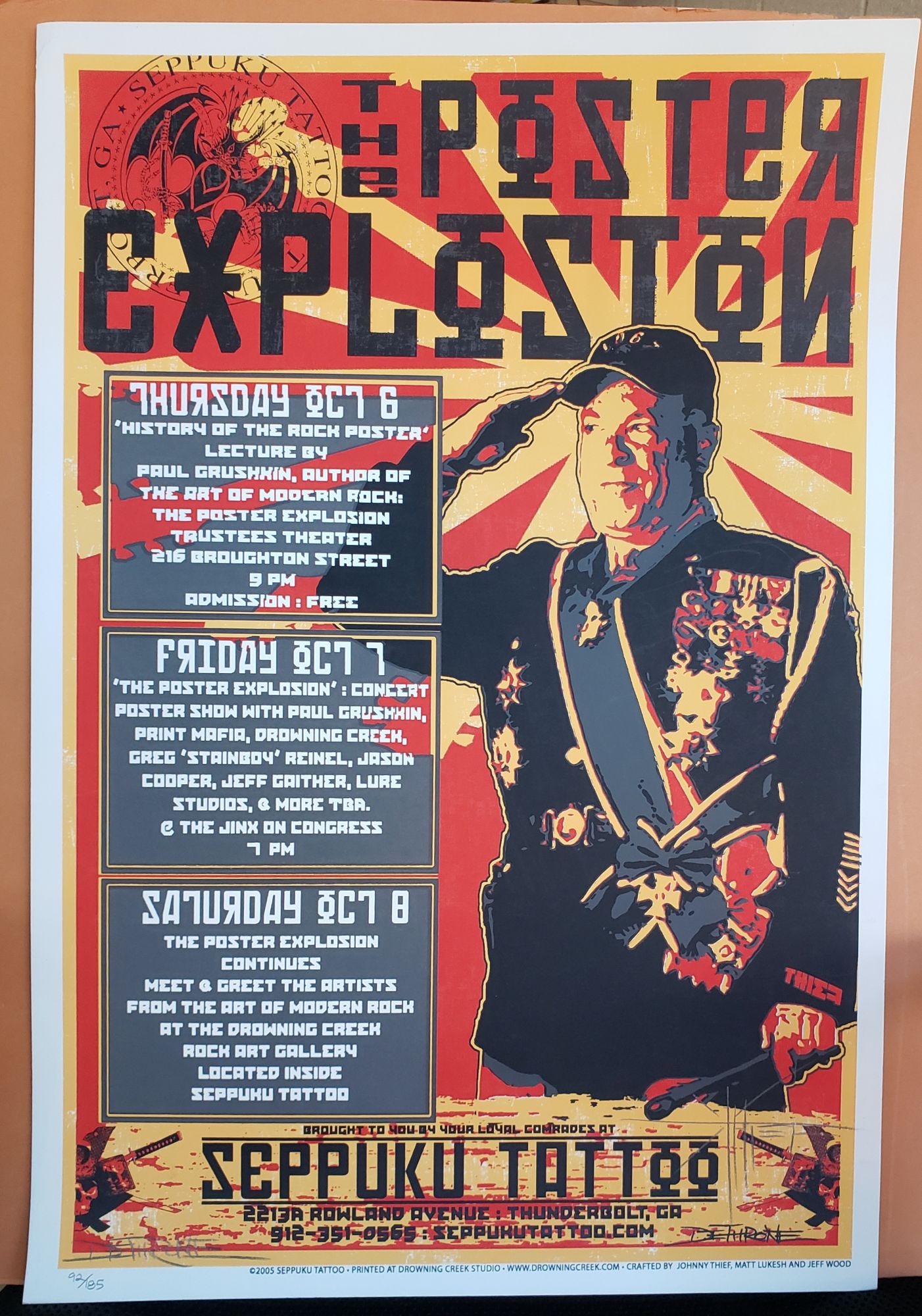 The Poster Explosion Poster by Matt Lukesh Johnny Thief, Seppuku Tattoo,  Jeff Wood on Moe's Books
