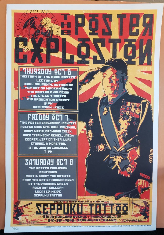 Item #2037b The Poster Explosion (Poster). Matt Lukesh Johnny Thief, Seppuku Tattoo, Jeff Wood.