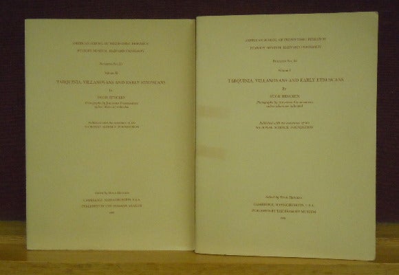 Item #2047184 Tarquinia, Villanovaqns and Early Etruscans, 2 volumes. Hugh Hencken.