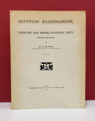 Item #2047459 Egyptian Readingbook: Exercises and Middle Egyptian Texts. A. De Buck