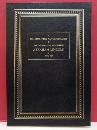 Item #2047692 Handwritten Autobiography for The Chicago Press and Tribune: Abraham Lincoln....