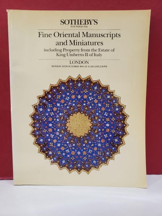 Item #2049181 Important Oriental Manuscripts and Miniatures. Sotheby's