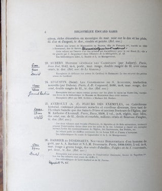 La Biblioteque de Feu Edouard Rahir, Ancien Liraire, 2 vol.