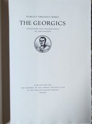 Item #4006898 The Georgics. Publius Virgilius Maro
