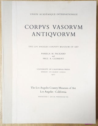 Item #4006936 Corpus Vasorum Antiquorum, Fascicule 1 [USA Fascicule 18]. Pamela M. Packard, Paul...