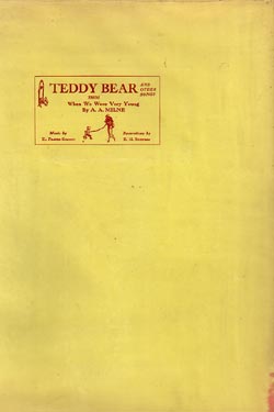 Item #40481 Teddy Bear and Other Songs from When We Were Very Young by A. A. Milne. A. A. Milne,...