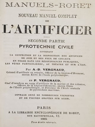 Nouveau Manuel Complet de L'artificier: Seconde Partie Pyrotecjnie Civile