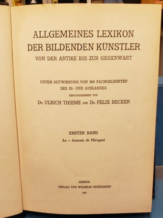 Allgemeines Lexicon der bildenden Kunstler von der Antike bis zur Gegenwart.