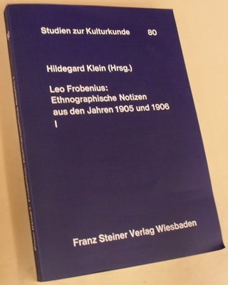 Item #59814 Ethnographische Notizen aus den Jahren 1905 und 1906: I: Volker am Kwilu und am...