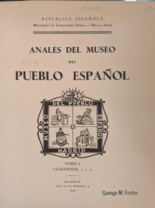 Anales del Museo del Pueblo, Tomo I: Cuadernos 1 y 2