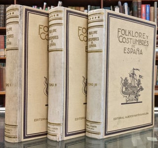 Item #6000109 Folklore y Costumbres de Espana, 3 Vol. F. Carreras y. Candi