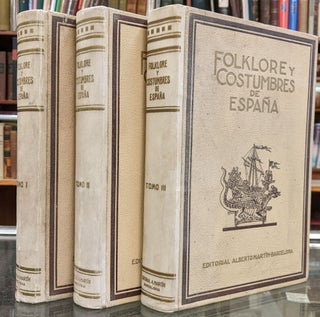 Item #6000110 Folklore y Costumbres de Espana, 3 vol. F. Carreras y. Candi