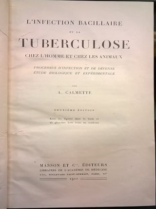 L'Infection Bacillaire et la Tuberculose Chez l'Homme et Chez Animaux