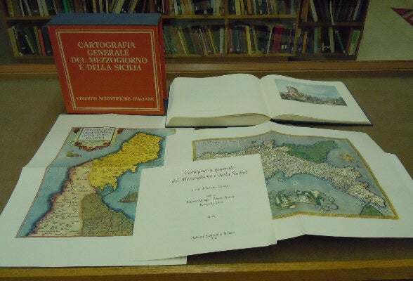 Item #62599 Cartografia generale del Mezzogiorno e della Sicilia. Ernest Mazzetti.