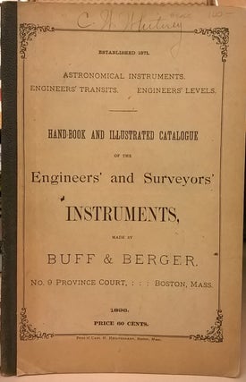 Item #84059 Hand-Book and Illustrated Catalogue of the Engineers' and Surveyors' Instruments,...