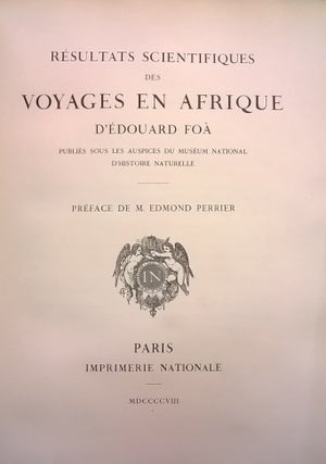 Resultats Scientifiques des Voyages en Afrique