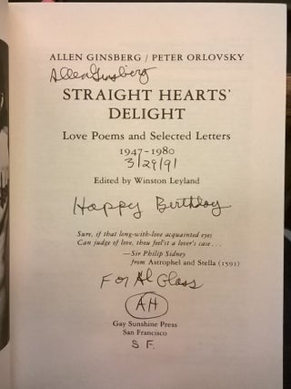 Straight Hearts Delight: Love Poems and Selected Letters