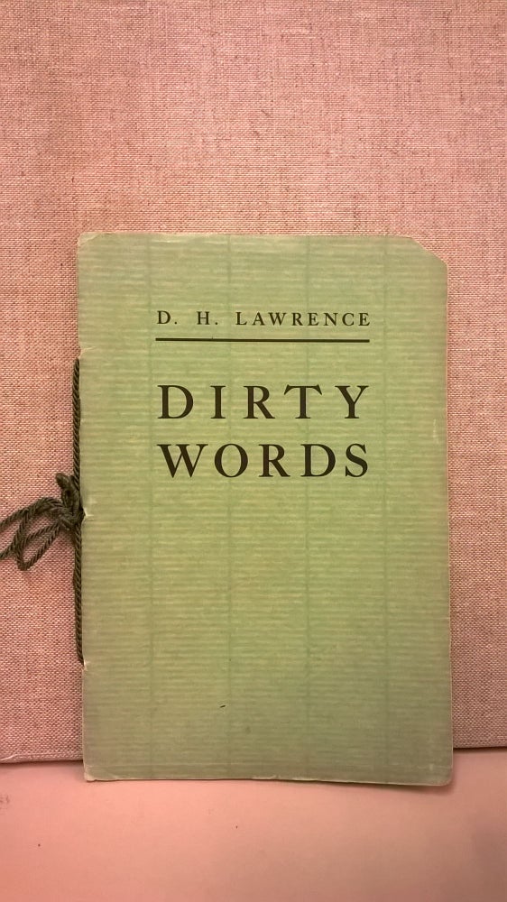 Item #86153 Dirty Words. D. H. Lawrence.