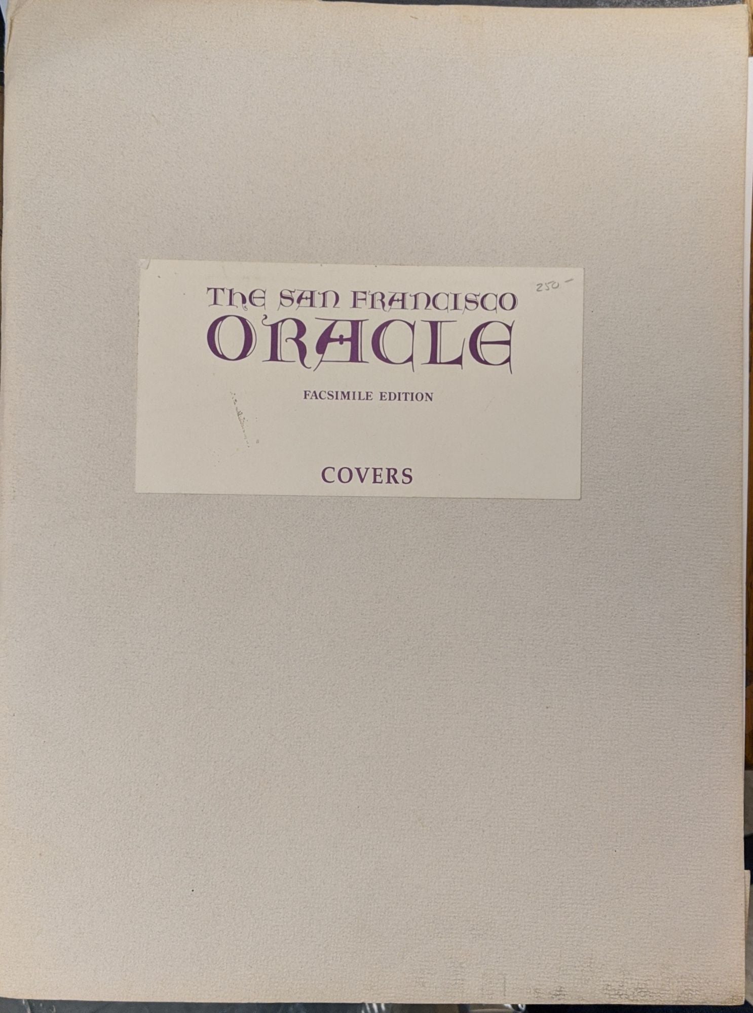 The San Francisco Oracle Facsimile Edition Covers by Allen Cohen on Moe's  Books