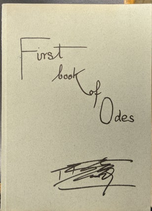 Item #88789 First Book of Odes. Basil Bunting
