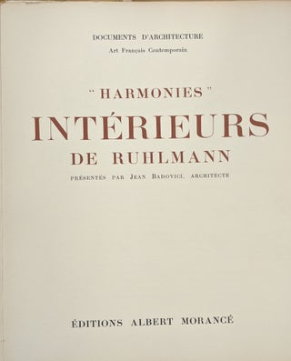 Harmonies: Interieurs de Ruhlmann (c44)