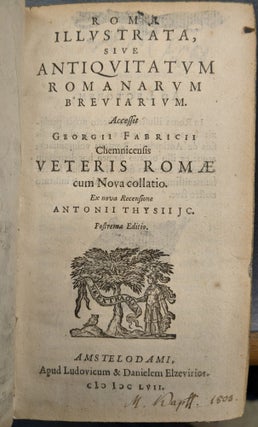 Roma Illustrata, sive Antiquitatum Romanarum Breviarium