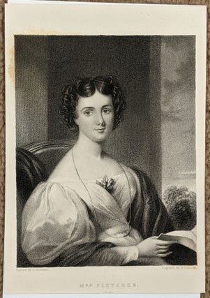 Item #89898 Steel engraving of Mrs. Fletcher. G. Freeman