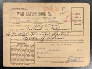Item #89938 War Ration Book No. 3. U. S. Government