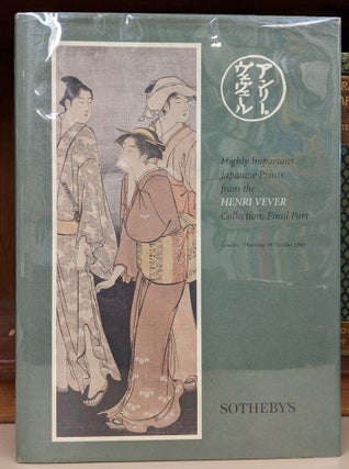 Item #90211 Highly Important Japanese Prints from the Henri Vever Collection: Final Part. Sotheby's