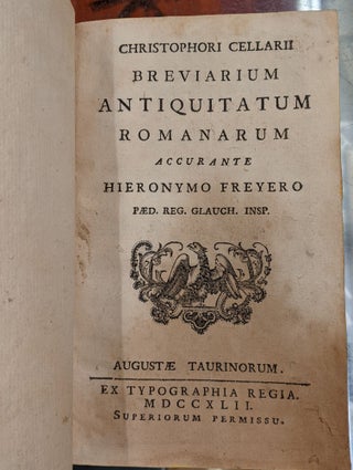Breviarium Antinquaritatum Romanarum Accurante Hieronymo Freyero