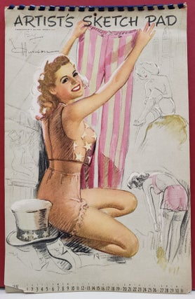 Item #90797 Artist's Sketch Pad Calendar, 1946. Knute Munson