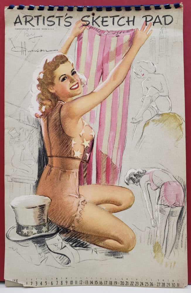 Item #90797 Artist's Sketch Pad Calendar, 1946. Knute Munson.