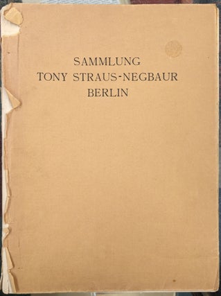 Item #90799 Sammlung Tony Straus-Negbaur: Japanische Farbenholzschnitte des 17, bis 19,...