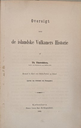Oversigt over de inslandske Vulkaners Historie