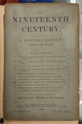 Item #92796 The Nineteenth Century: A Monthly Review, No. 143, January 1889. James Knowles, Oscar...