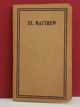 Item #94175 The Gospel According to Saint Matthew. American Bible Society, transl