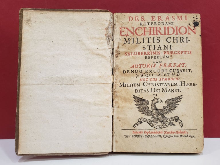 Item #94182 Enchiridion militis christiani (Handbook of a Christian Knight). Desiderius Erasmus Roterodamus.