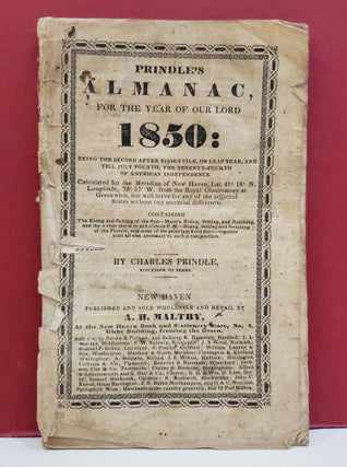 Item #94486 Prindle's Almanac for the Year of Our Lord 1850. Charles Prindle